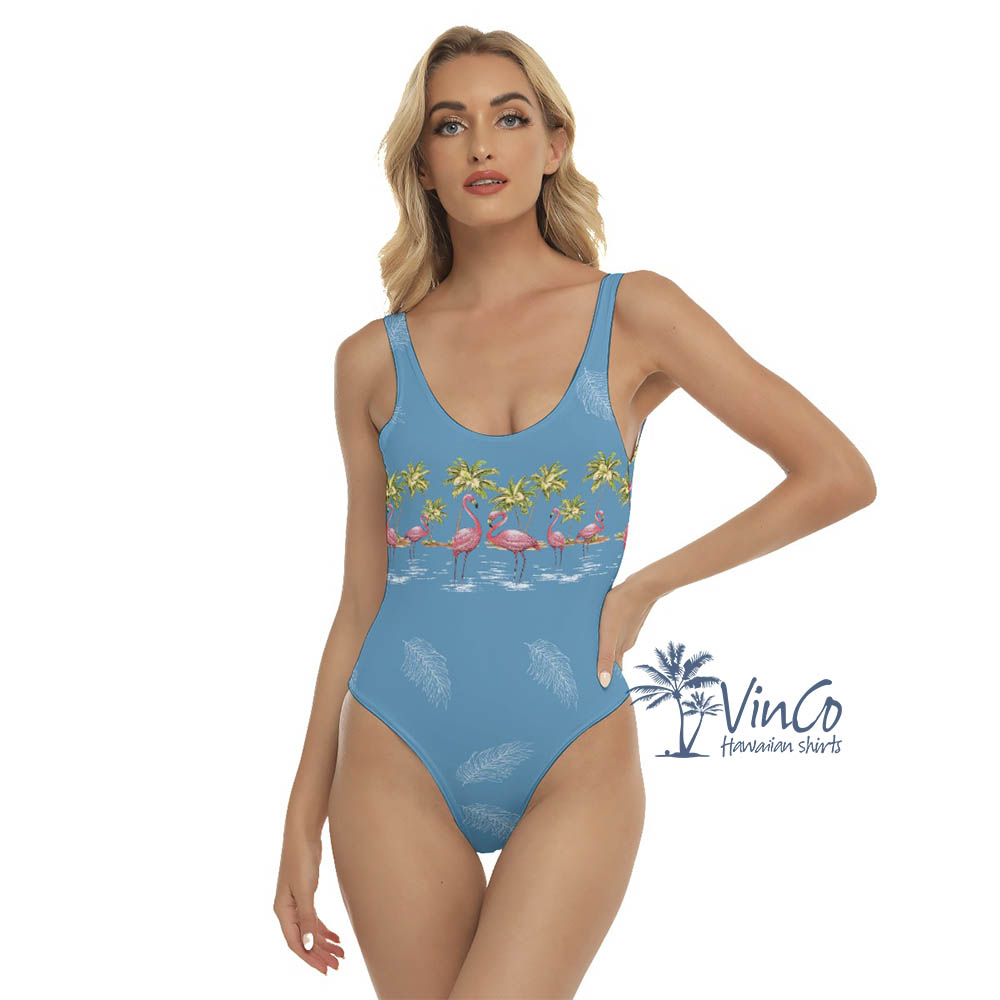 Sexy Flamingo One Piece Aloha Swimsuit For Women - variant image 1
