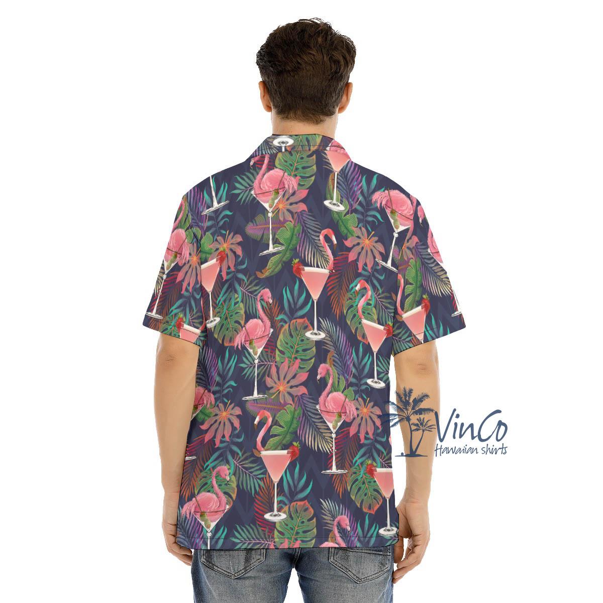 Funny Cocktails Flamingo Hawaiian Shirt