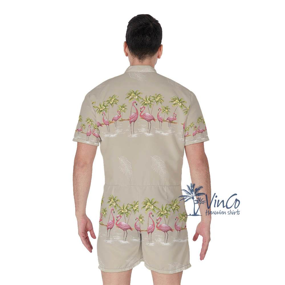 Tropical Flamingo Male Romper