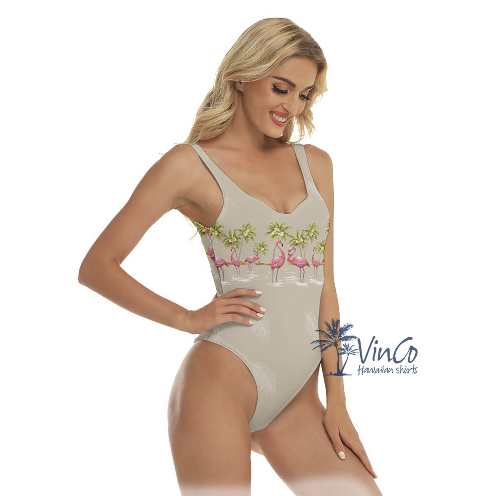 Women's Flamingo Aloha One Piece Swimsuits