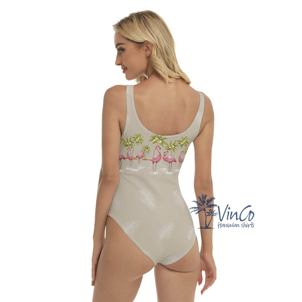 Women's Flamingo Aloha One Piece Swimsuits