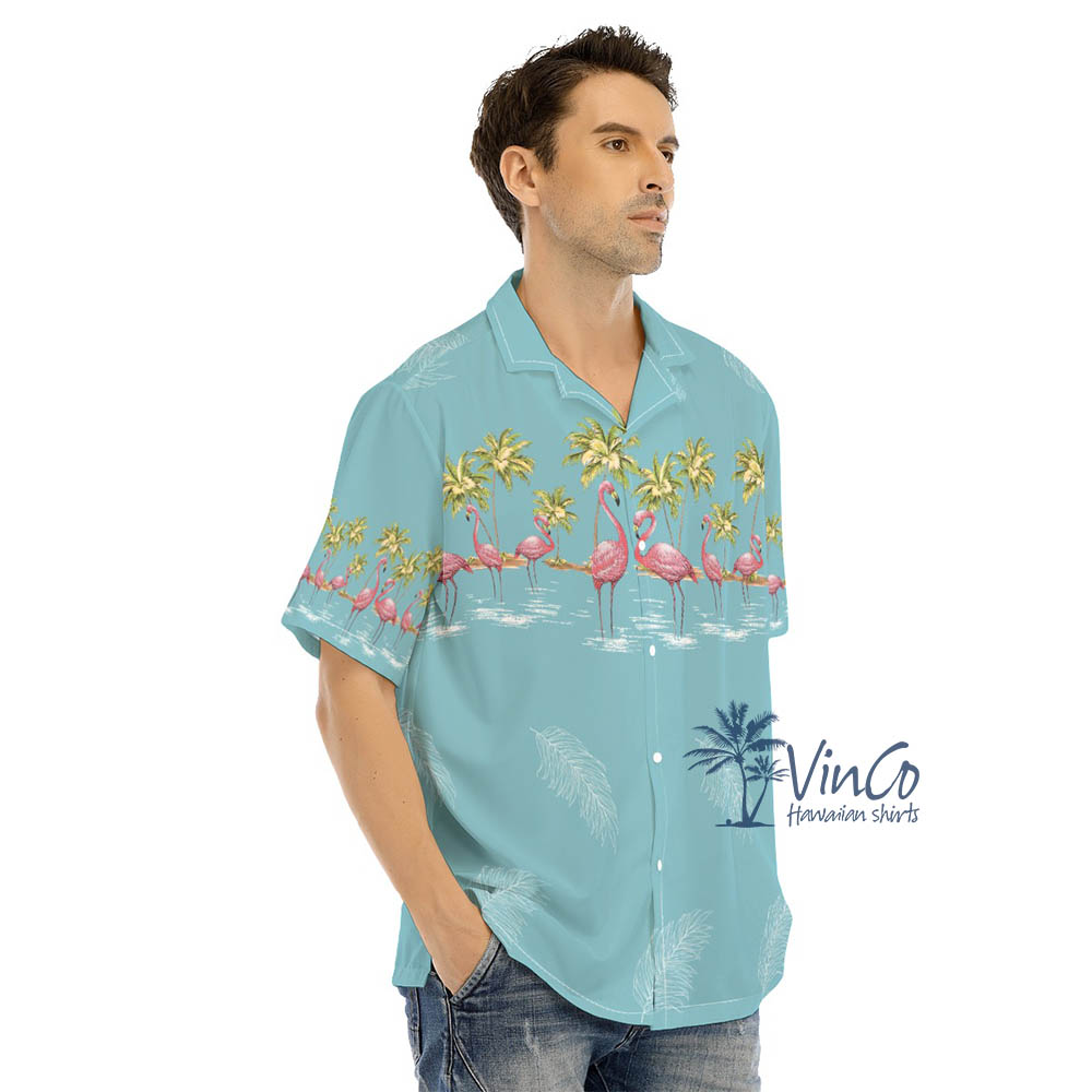 Men's Flamingo Beach Hawaiian Shirt