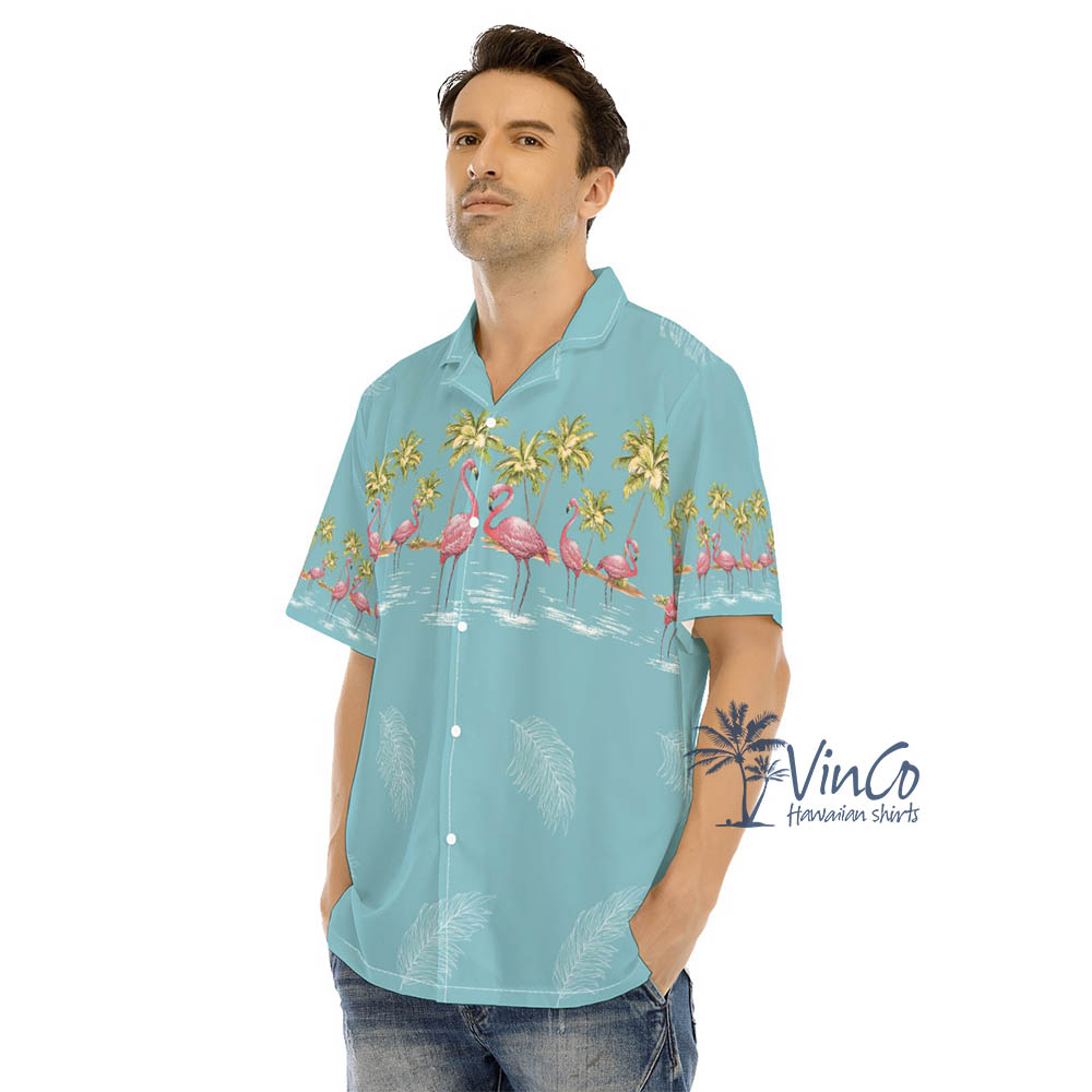 Men's Flamingo Beach Hawaiian Shirt