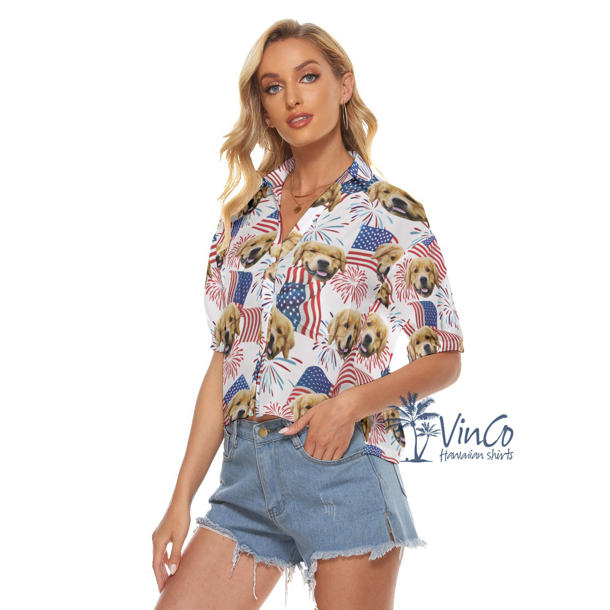 Patriotic Day Custom Face Women's Crop Top