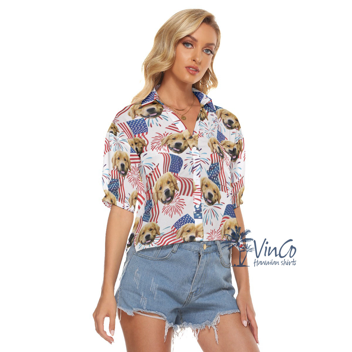 Patriotic Day Custom Face Women's Crop Top