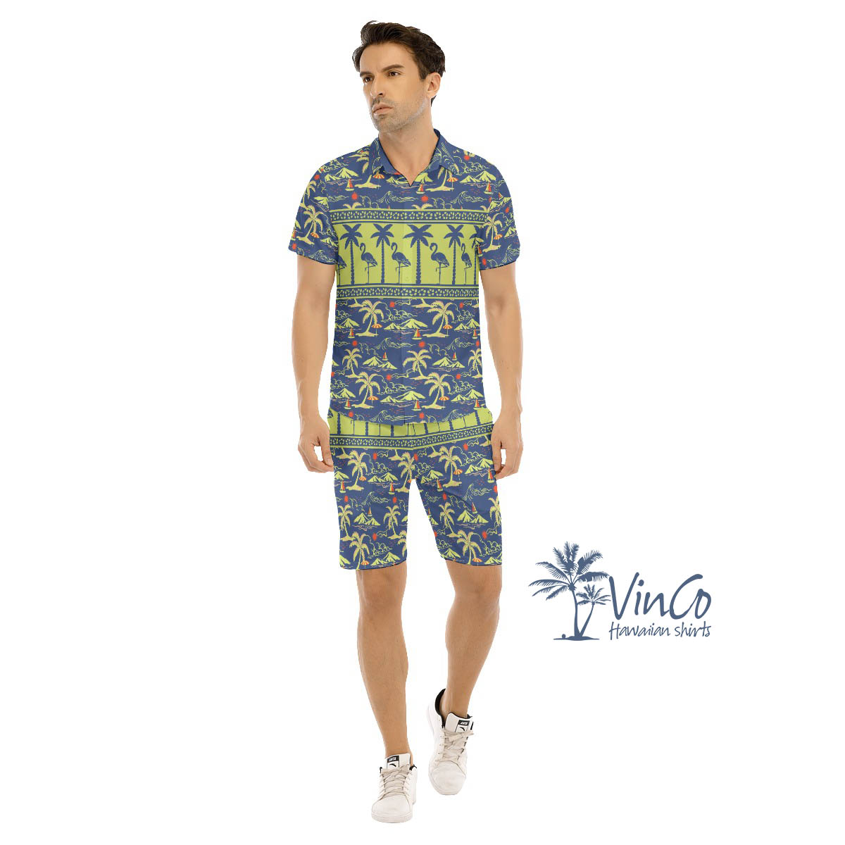Mens Hawaiian Shirts Flamingo Set For Party - variant image 1