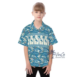 Kid's Hawaiian Shirt With Flamingos