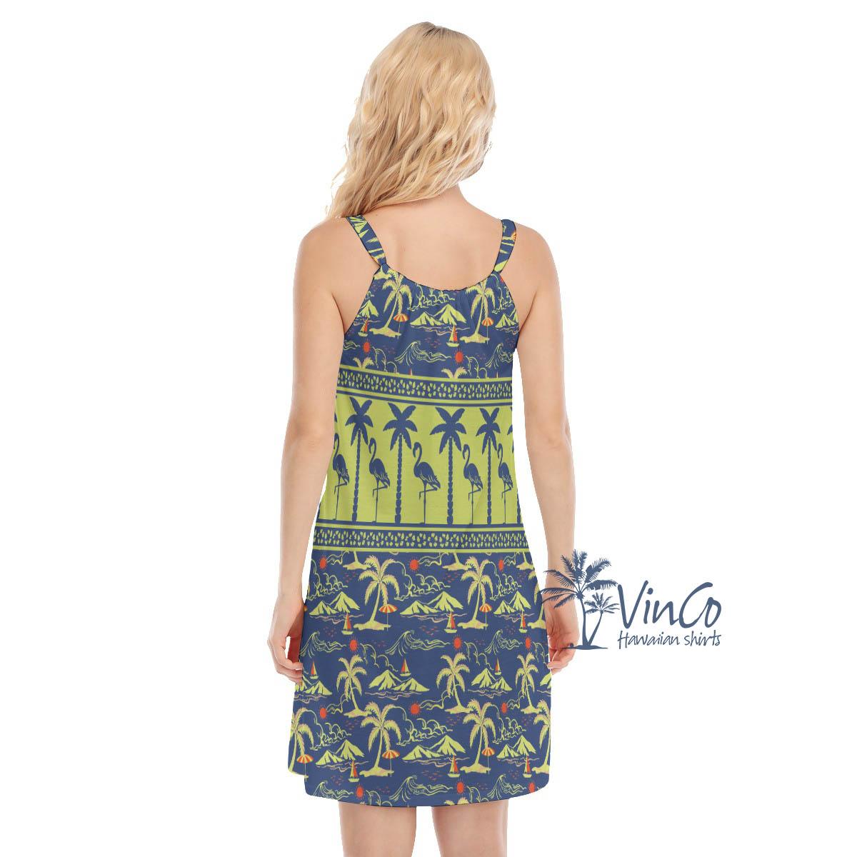 Womens Flamingo Hawaiian Dress For Summer