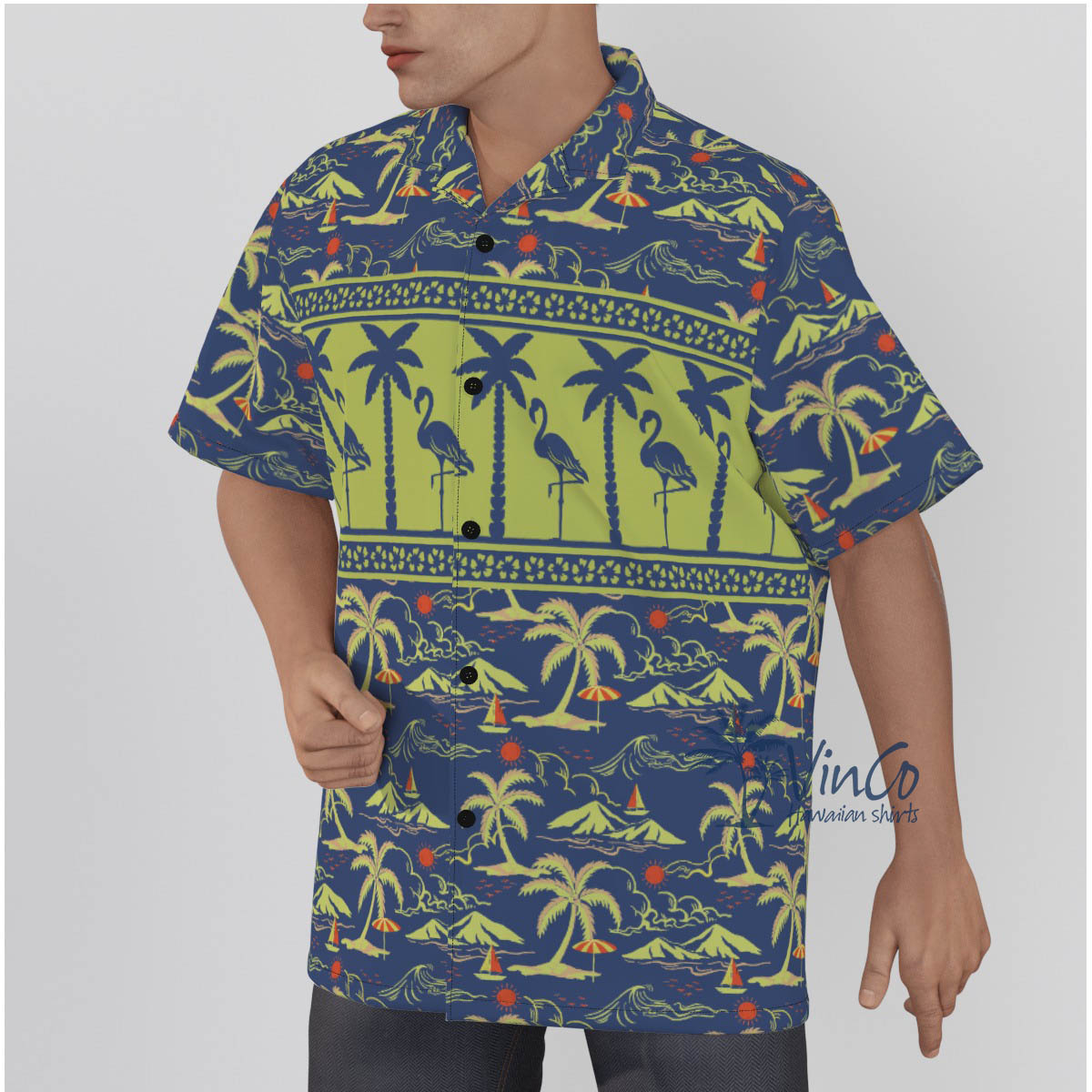 Men's Flamingo Tropical Shirt