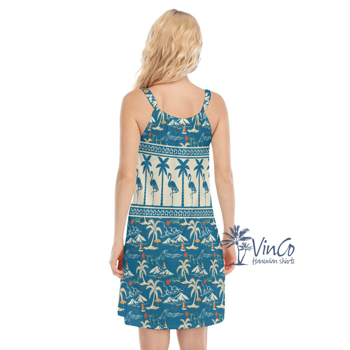 Flamingo Tropical Hawaiian Dress For Summer