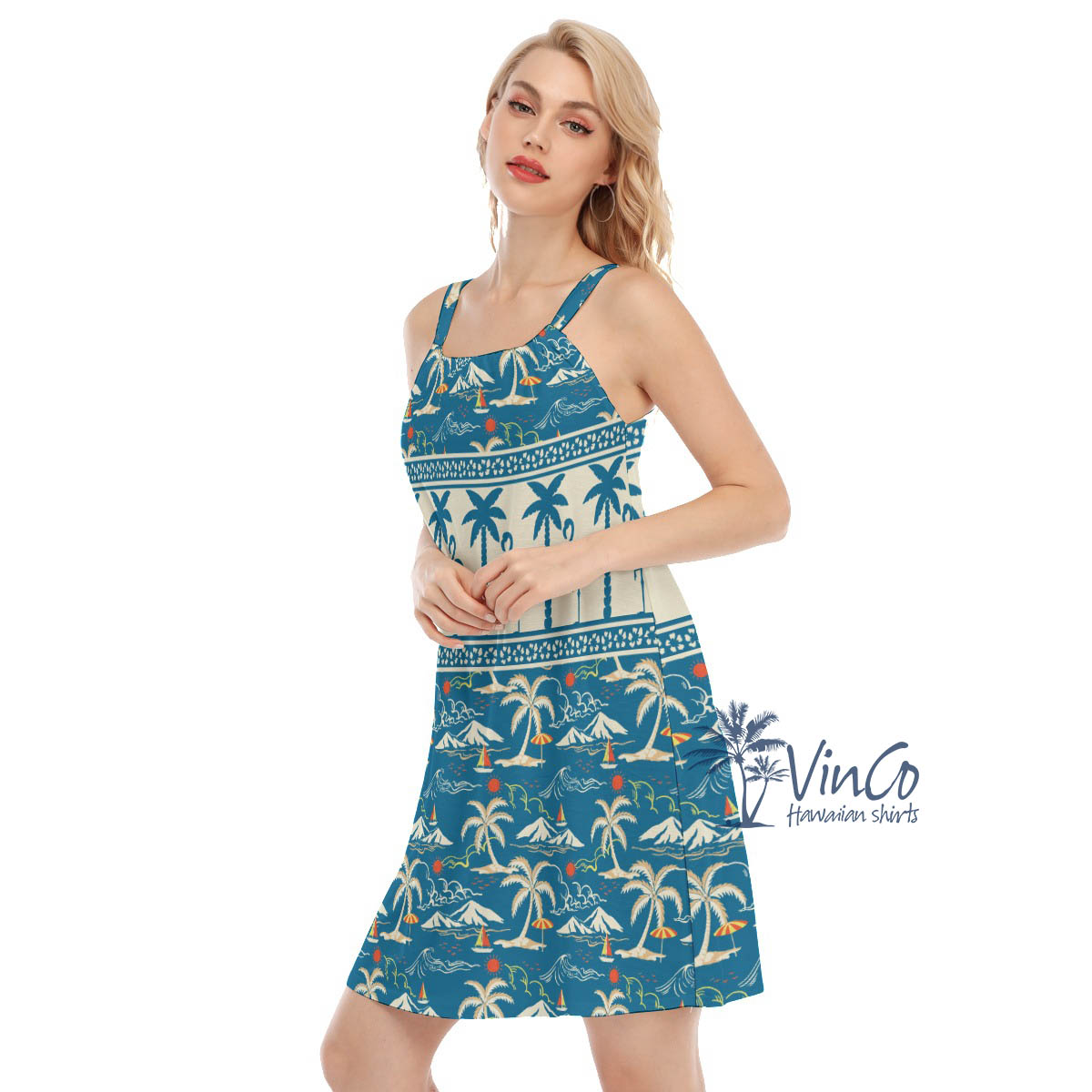 Flamingo Tropical Hawaiian Dress For Summer