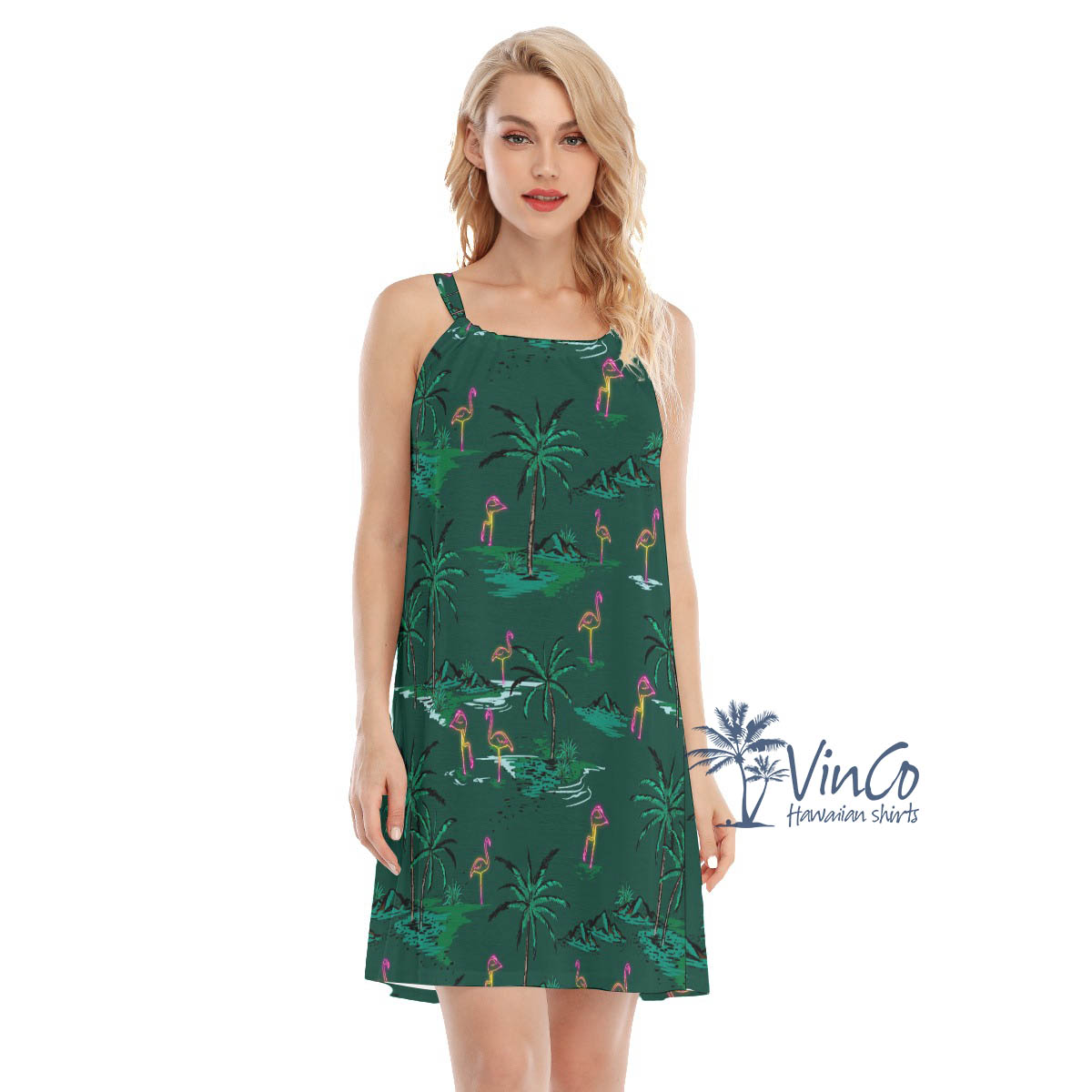 Flamingo Hawaiian Summer Dress For Women - variant image 1