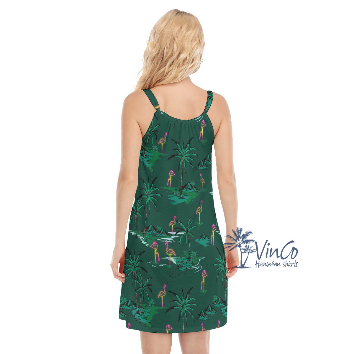 Flamingo Hawaiian Summer Dress For Women