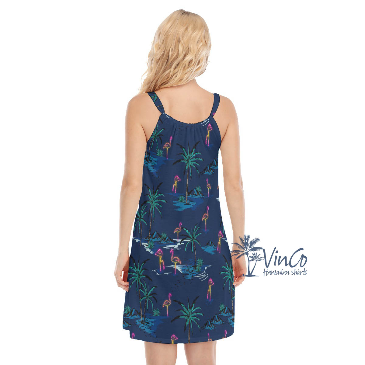 Pink Flamingo Hawaiian Dress For Women
