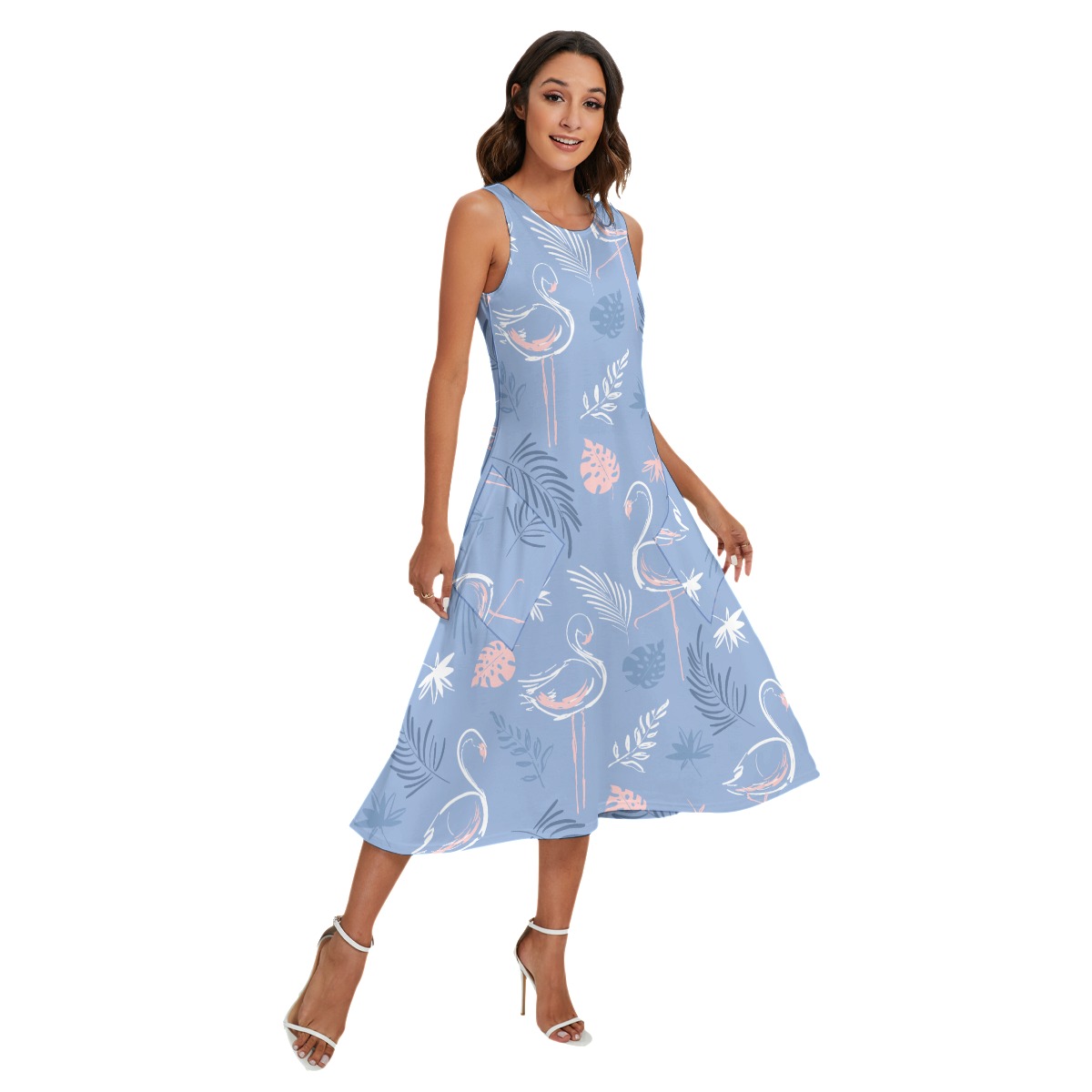 Lovely Flamingo Hawaiian Dress For Women - variant image 1