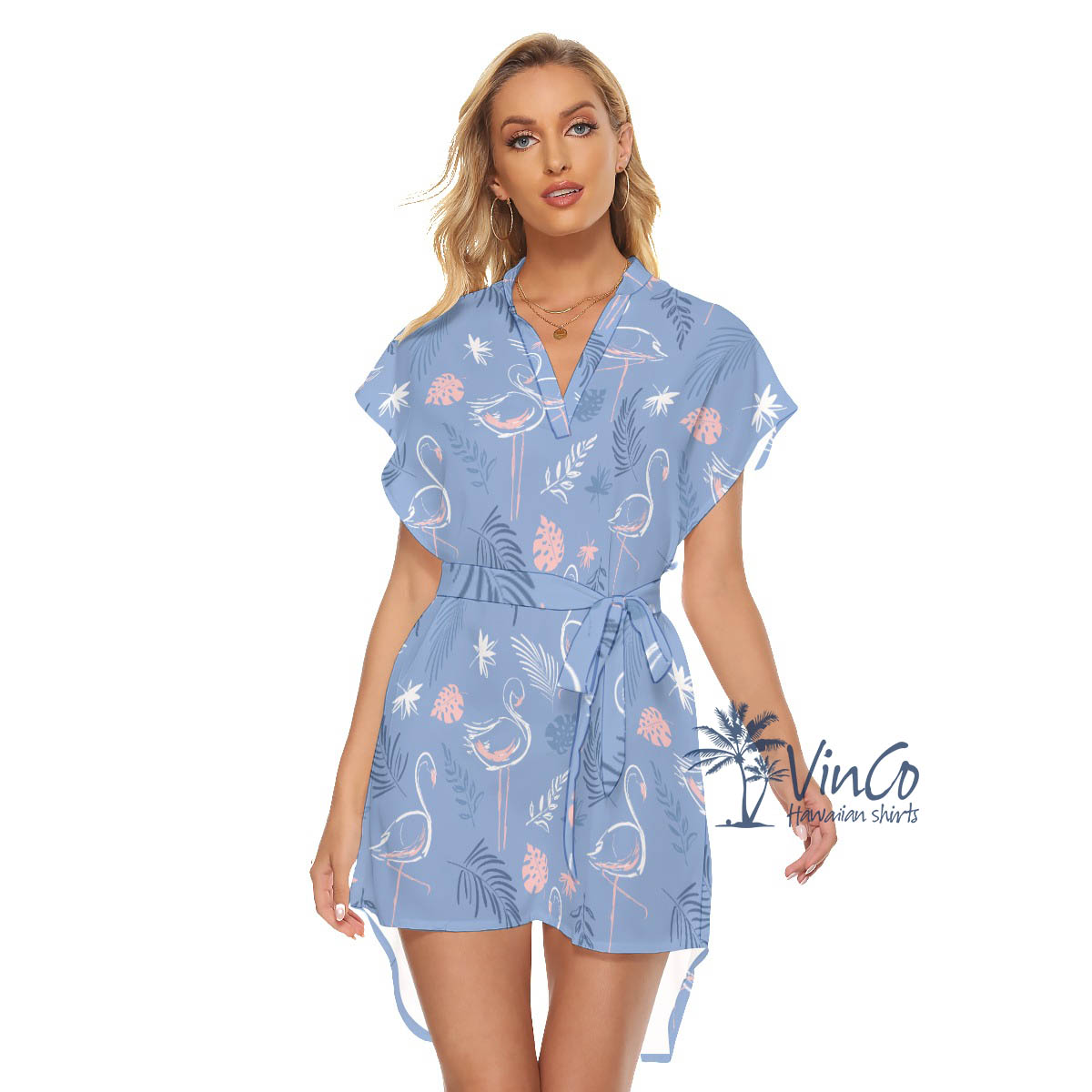Flamingo Aloha Summer Dress For Women - variant image 1