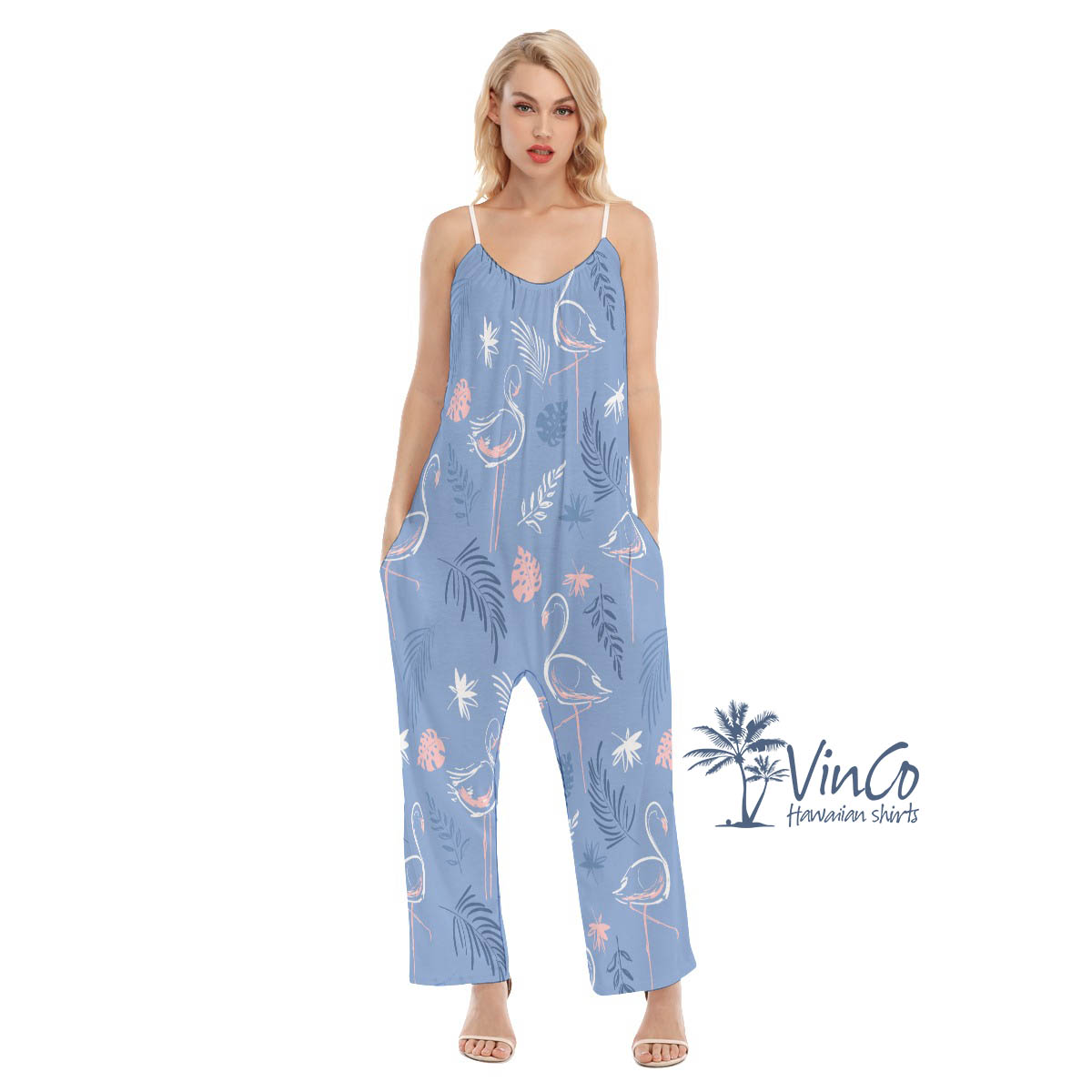 Flamingo Tropical Hawaiian Jumpsuit For Women - variant image 1
