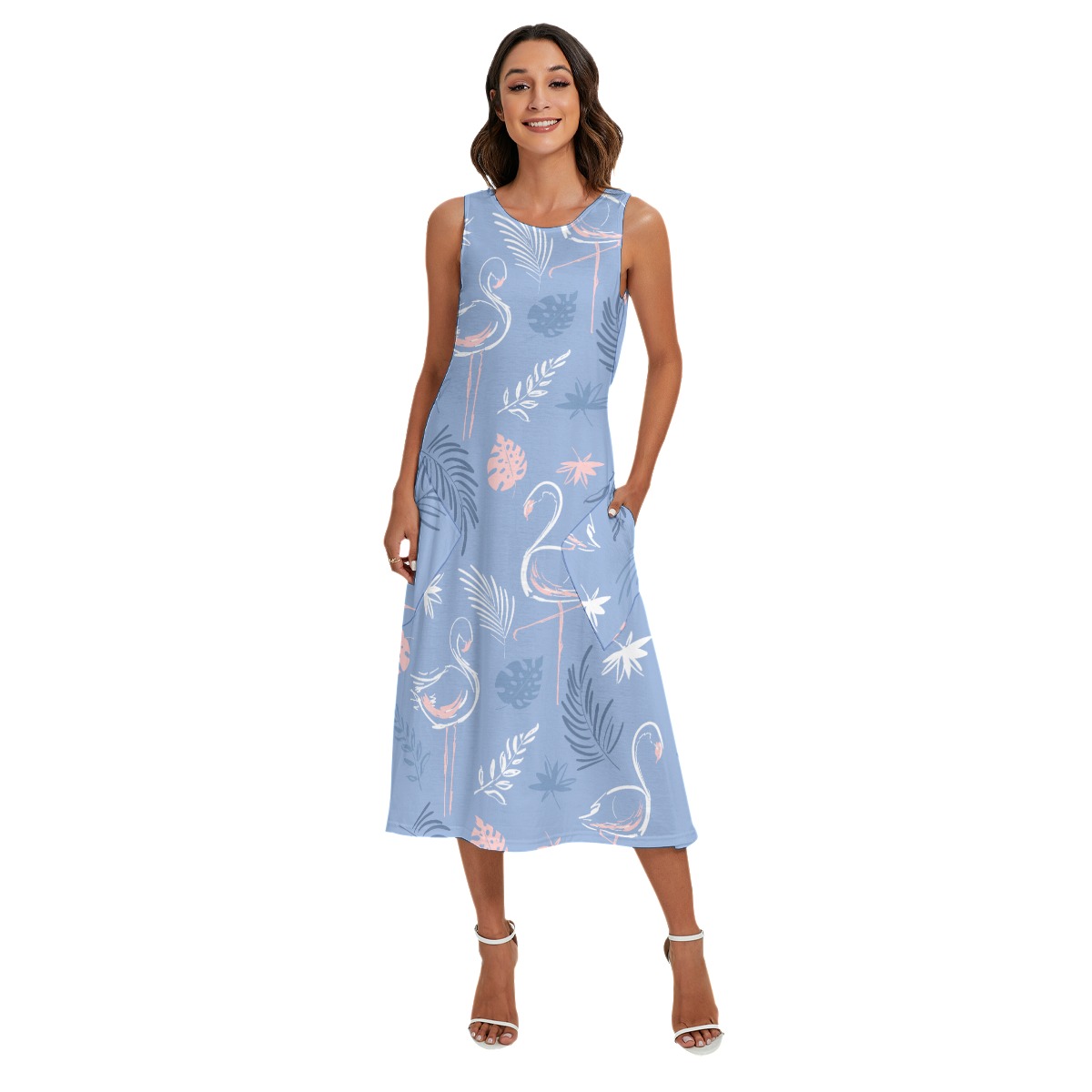 Lovely Flamingo Hawaiian Dress For Women