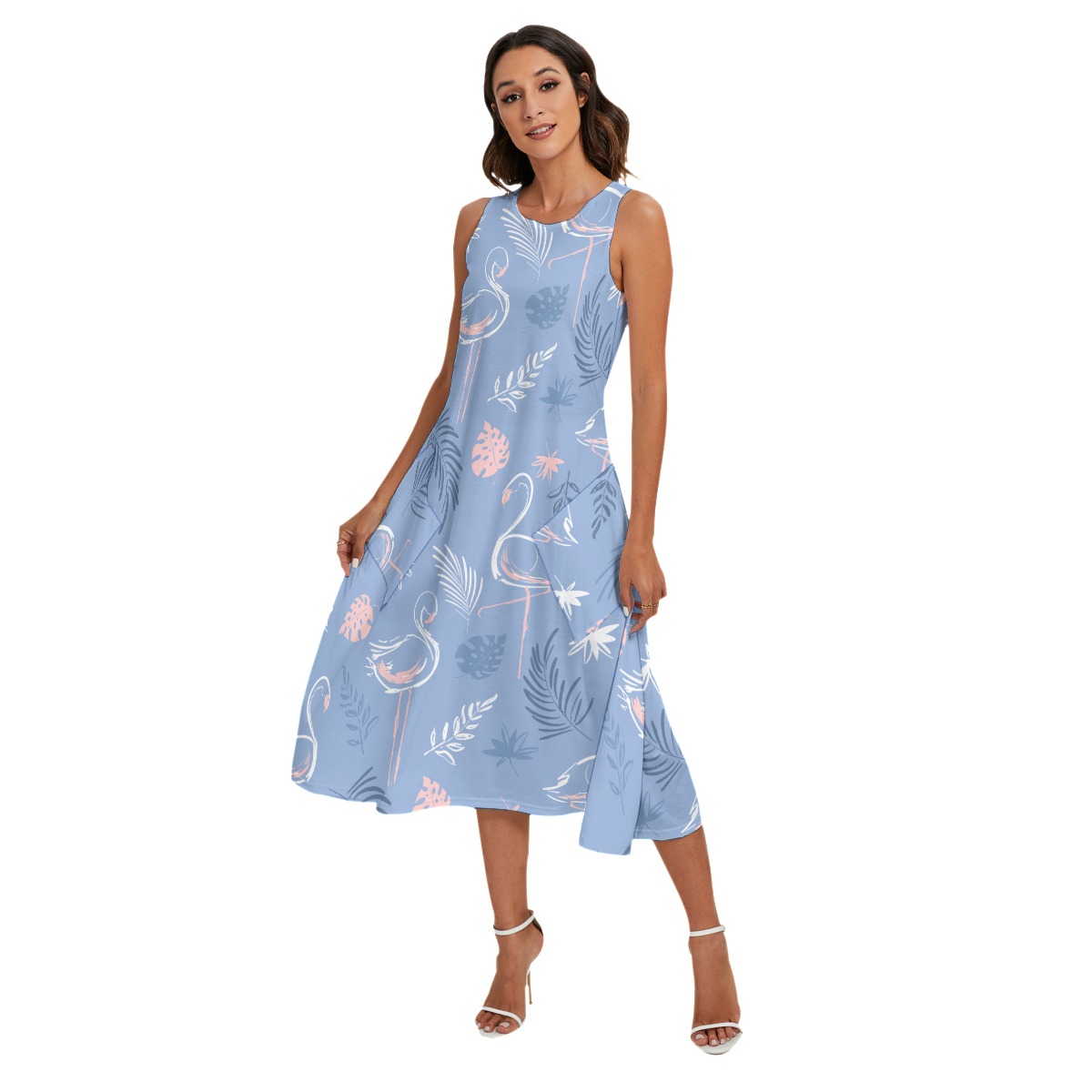 Lovely Flamingo Hawaiian Dress For Women