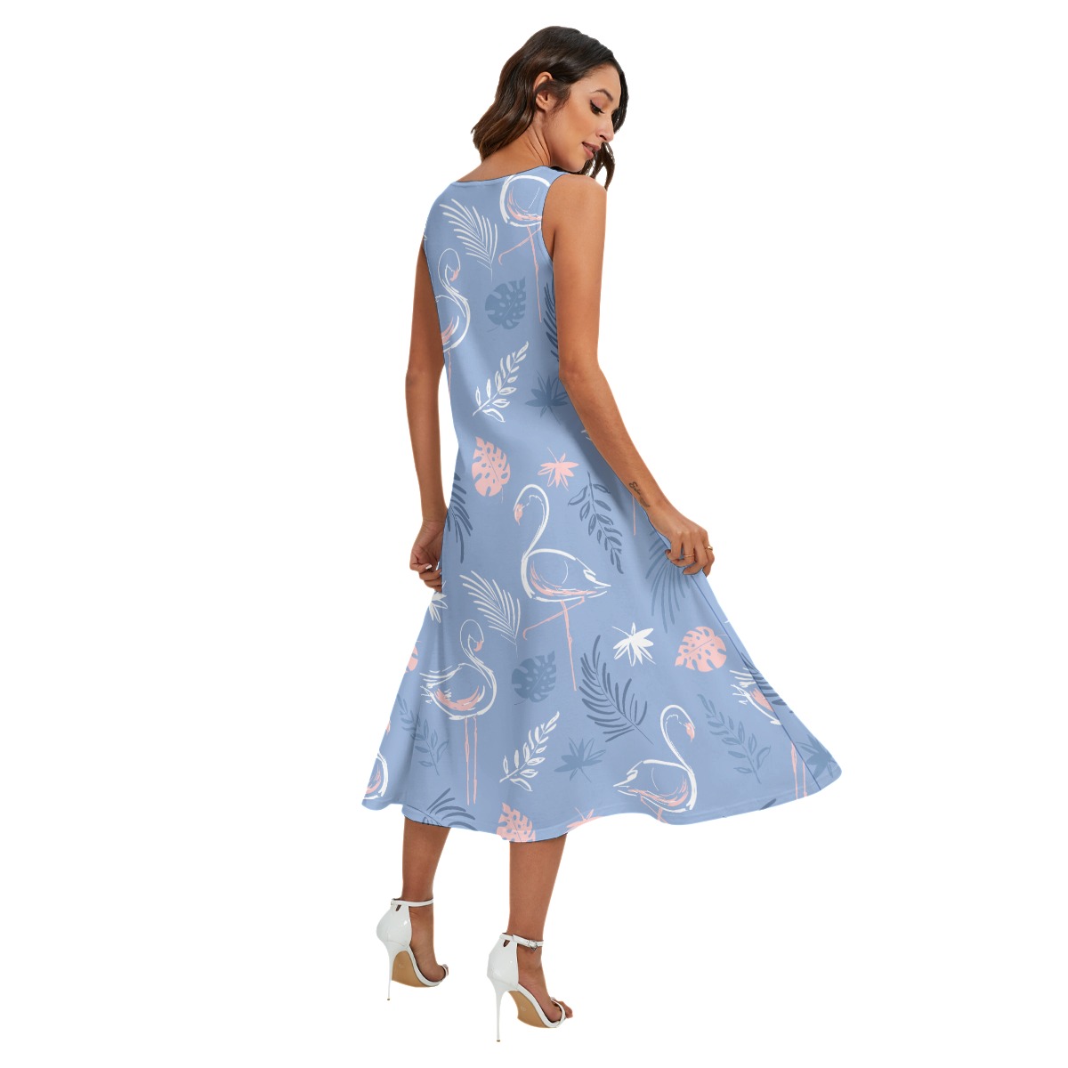 Lovely Flamingo Hawaiian Dress For Women
