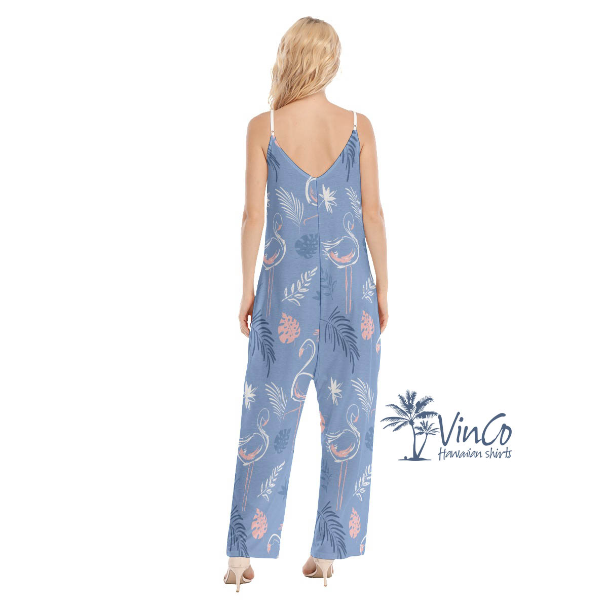 Flamingo Tropical Hawaiian Jumpsuit For Women