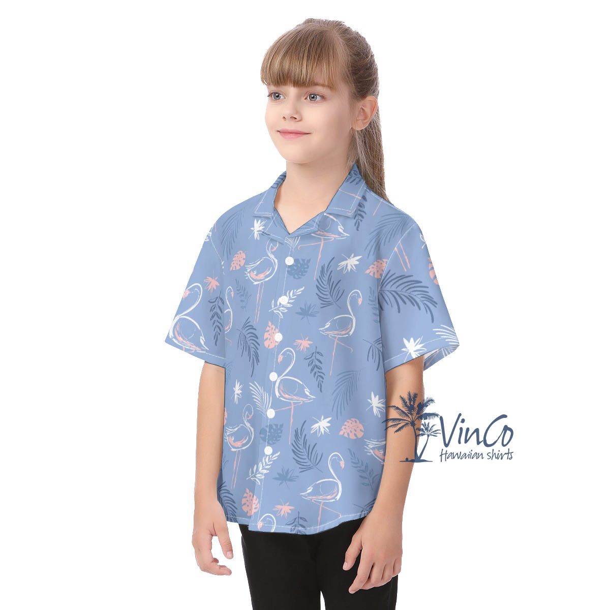 Kid's Flamingo Hawaiian Shirts