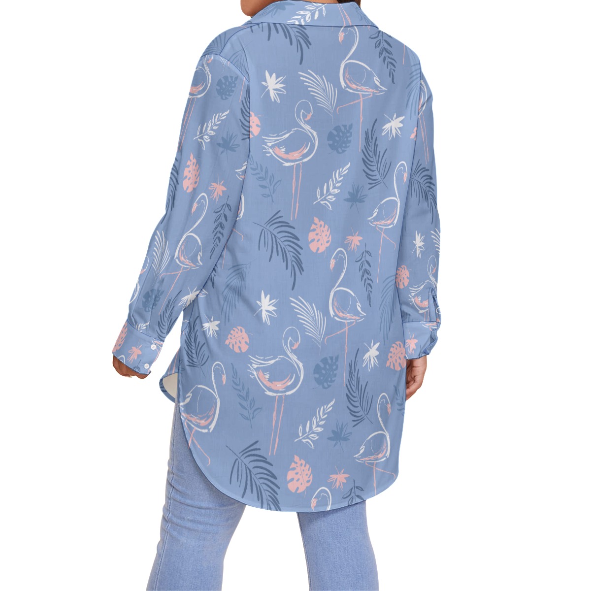 Cool Flamingo Plus Size Hawaiian Shirt For Women