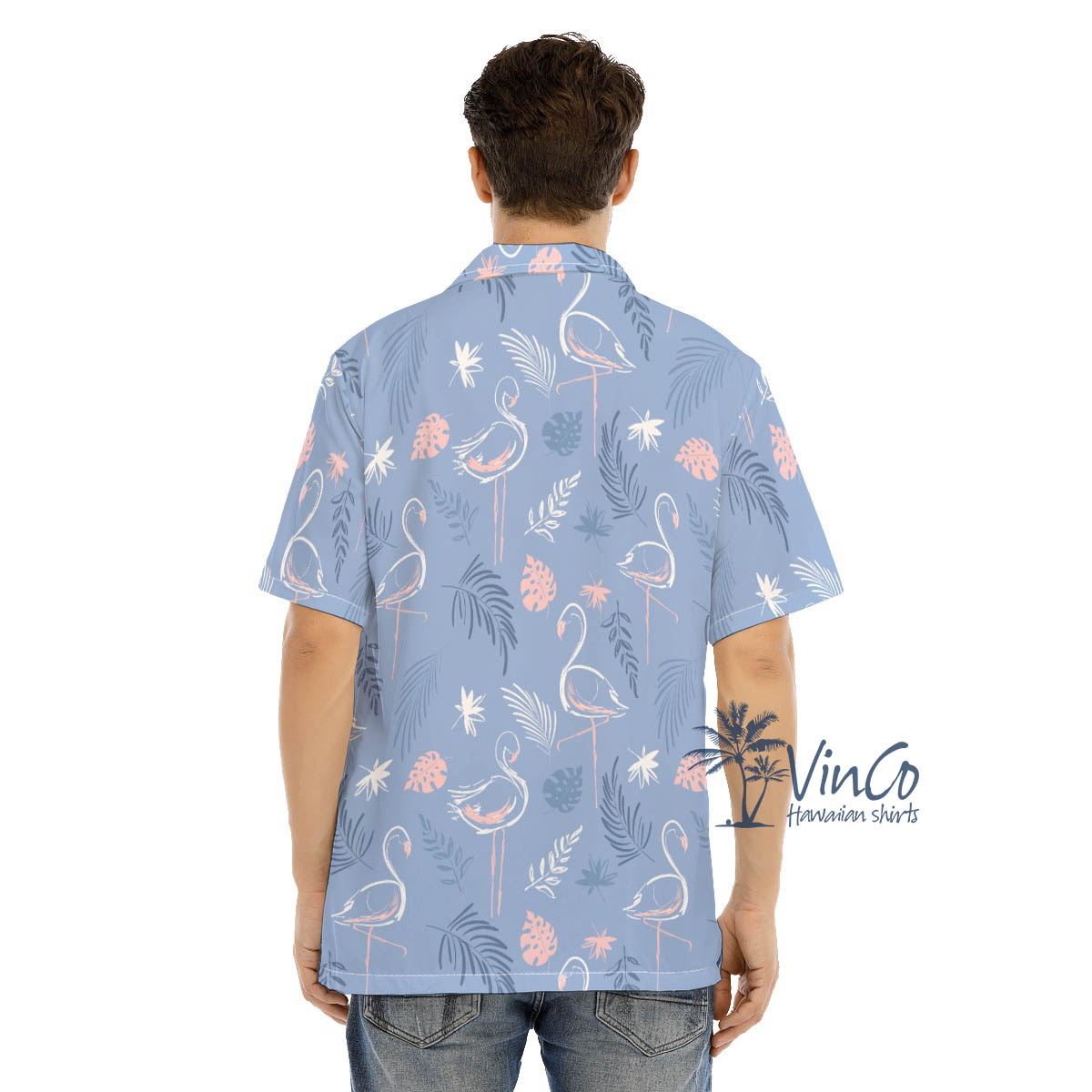 Flamingo Aloha Shirt For Men