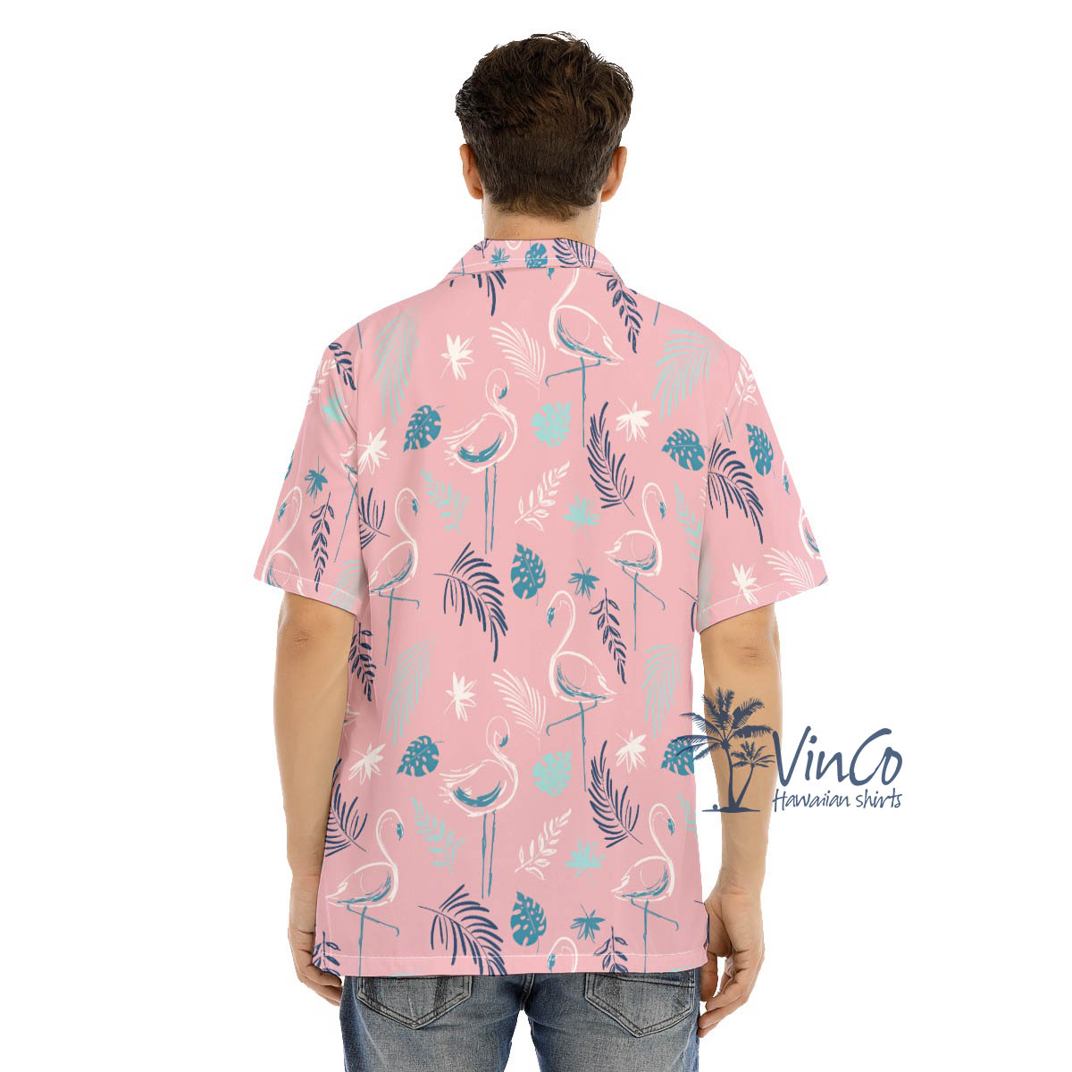 Men's Pink Flamingo Hawaiian Shirt
