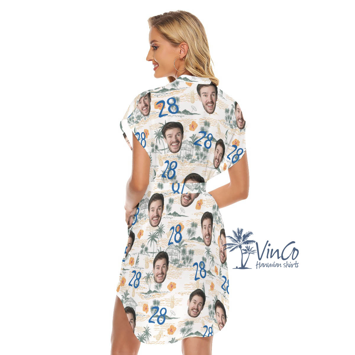 Custom Birthday Tropical Hawaiian Dresses With Face And Age