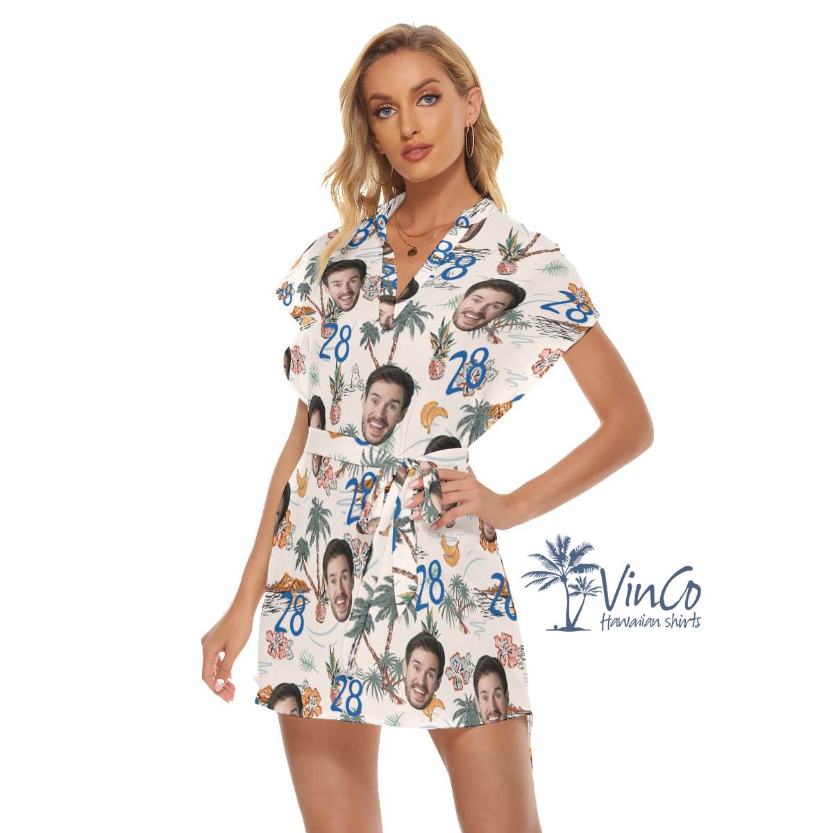 Funny Birthday Tropical Hawaiian Dresses With Custom Face And Age