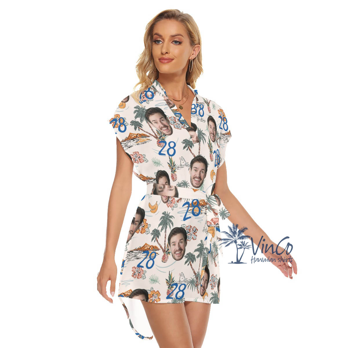 Funny Birthday Tropical Hawaiian Dresses With Custom Face And Age