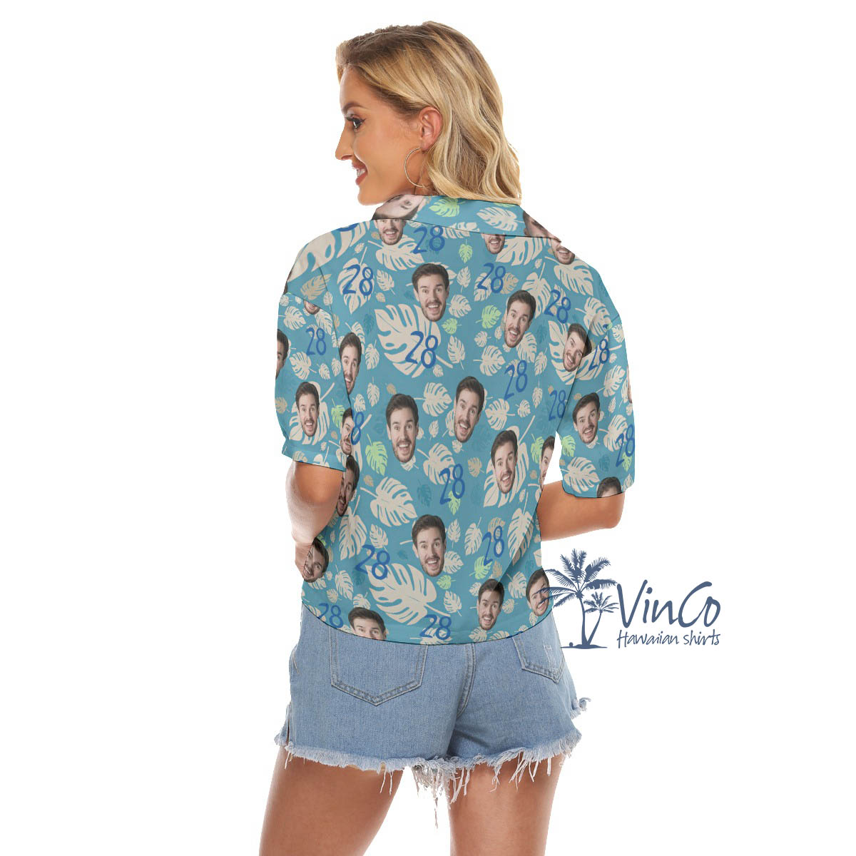 Funny Custom Birthday Aloha Crop Top Shirt With Face And Age