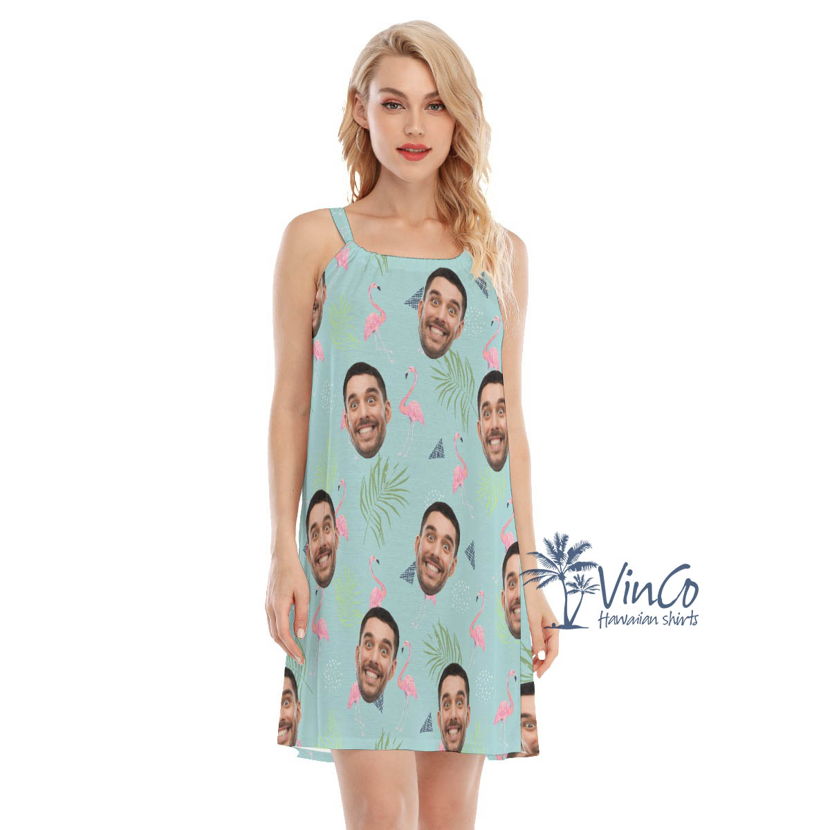 Personalized Flamingo Tropical Summer Dress For Women - variant image 1