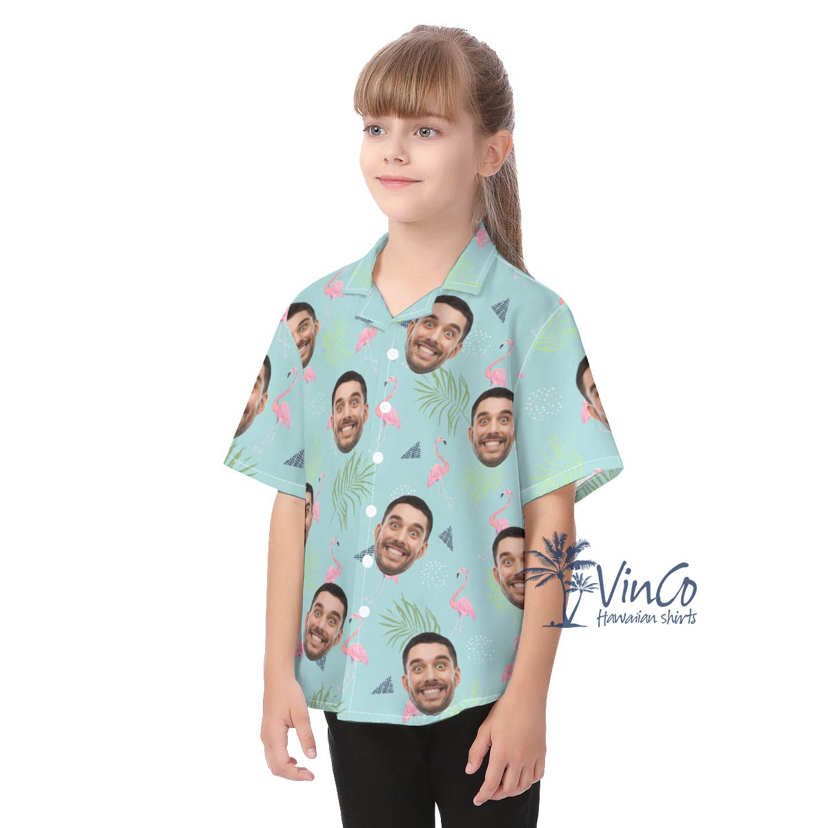 Personalized Aloha Shirts With Face For Kids
