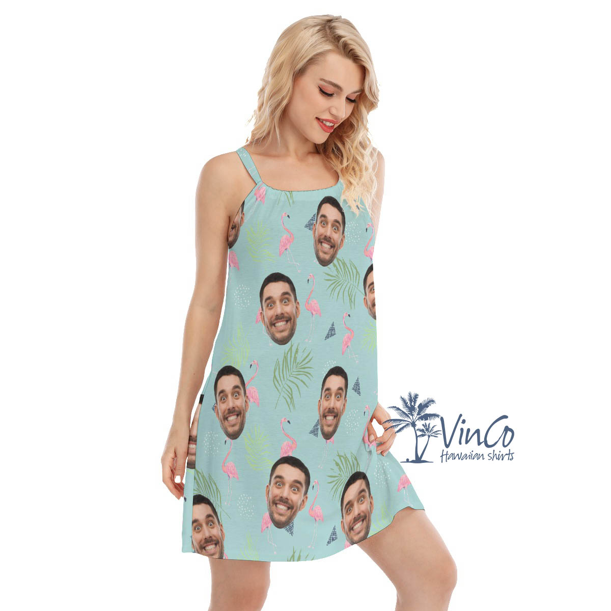 Personalized Flamingo Tropical Summer Dress For Women