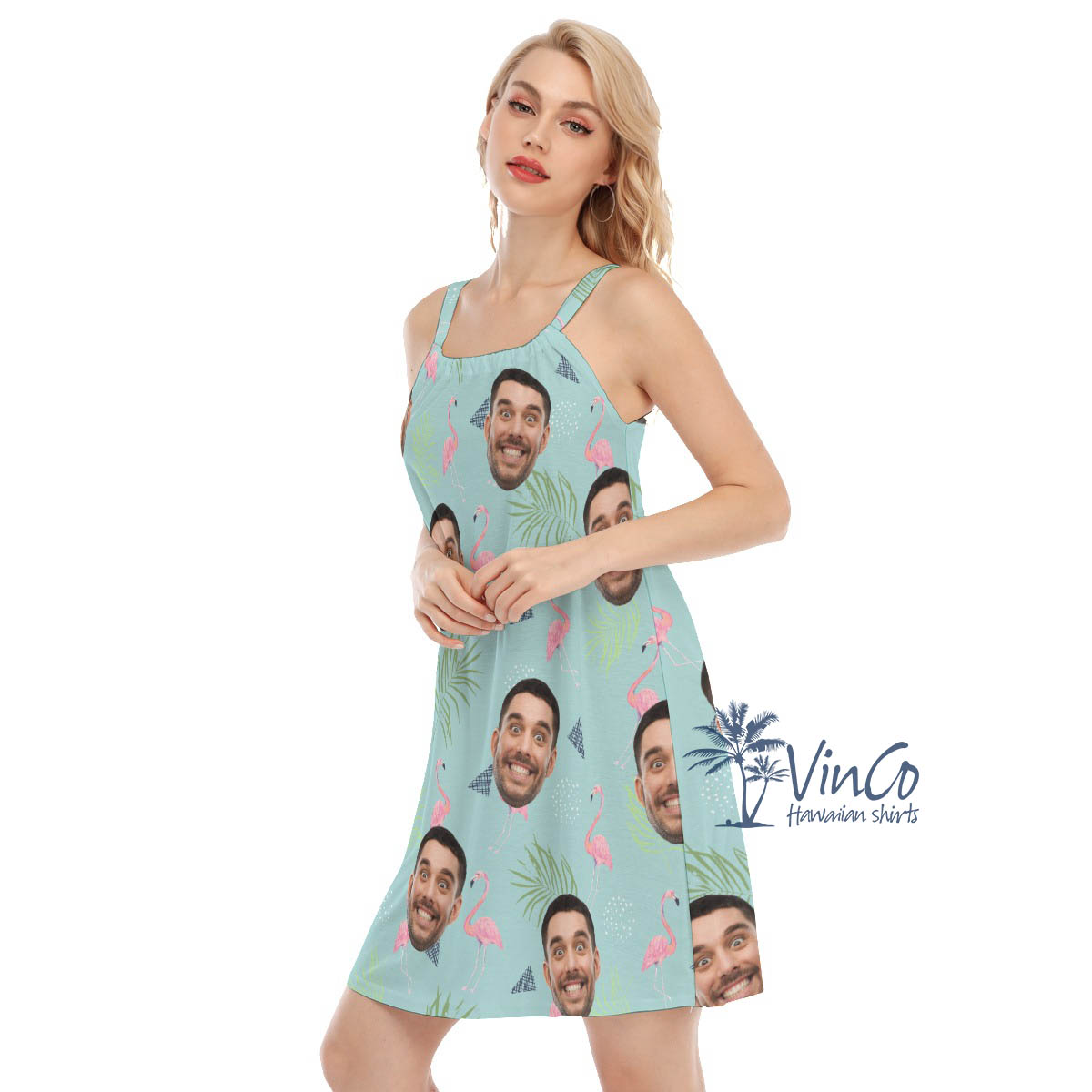 Personalized Flamingo Tropical Summer Dress For Women