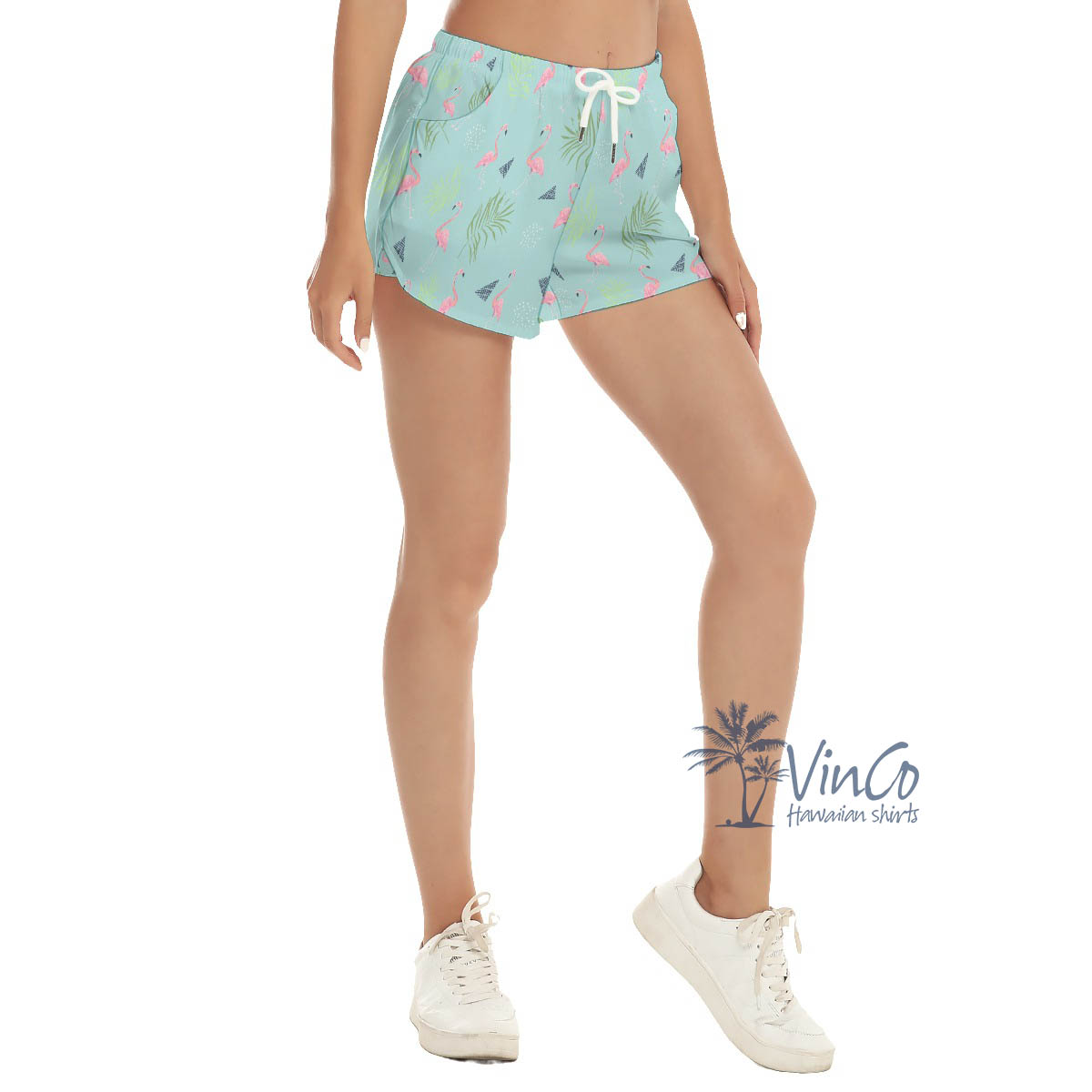 Women's Flamingo Aloha Beach Shorts - variant image 1