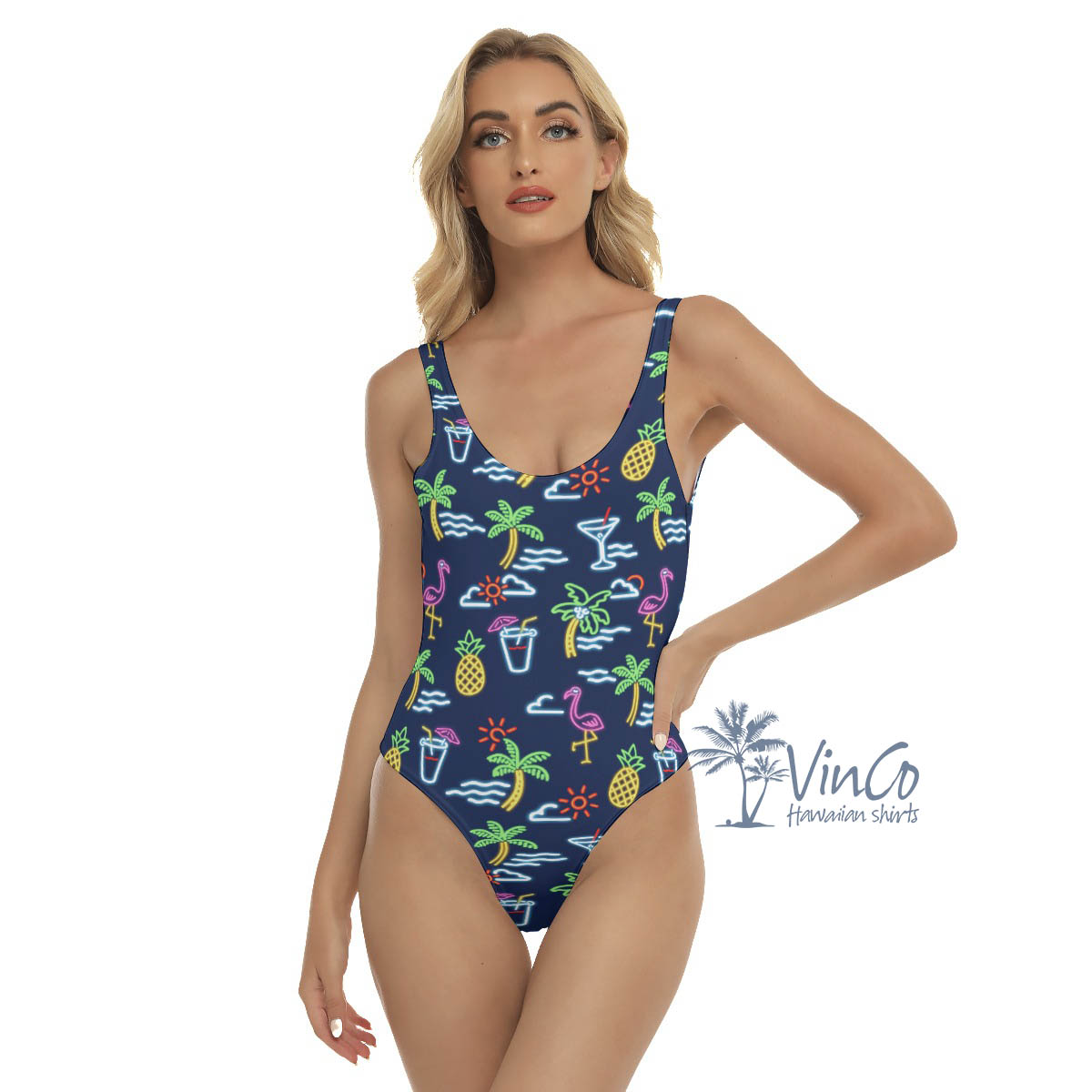 Women's Flamingo Hawaiian One Piece Swimsuits - variant image 1