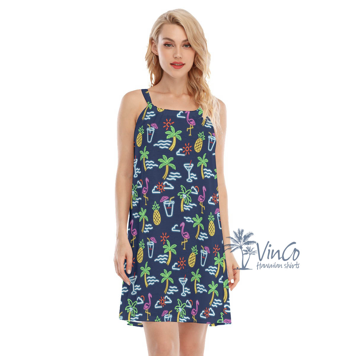 Hawaiian Party Flamingo Hawaiian Dress For Summer - variant image 1