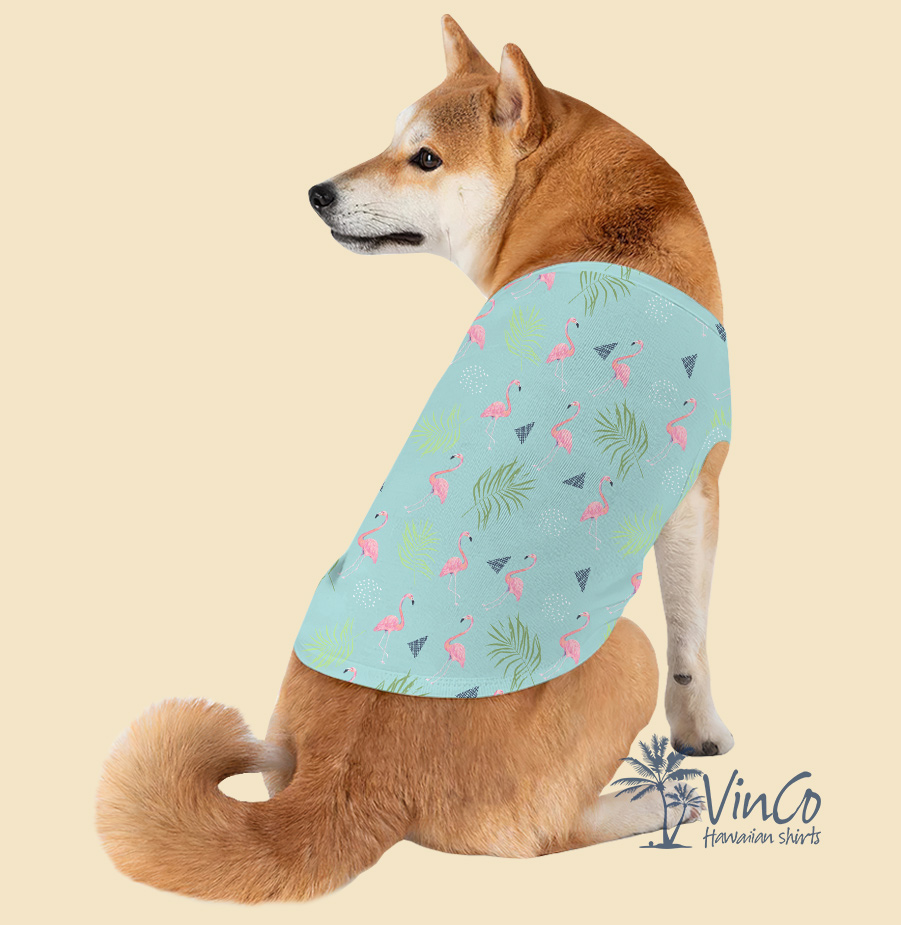 Flamingo Hawaiian Tank Top For Dogs
