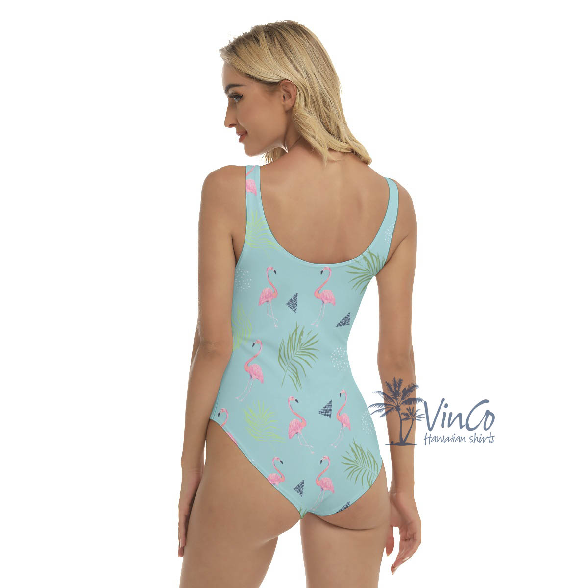 Women's Flamingo Aloha One Piece Swimsuits For Beach Party