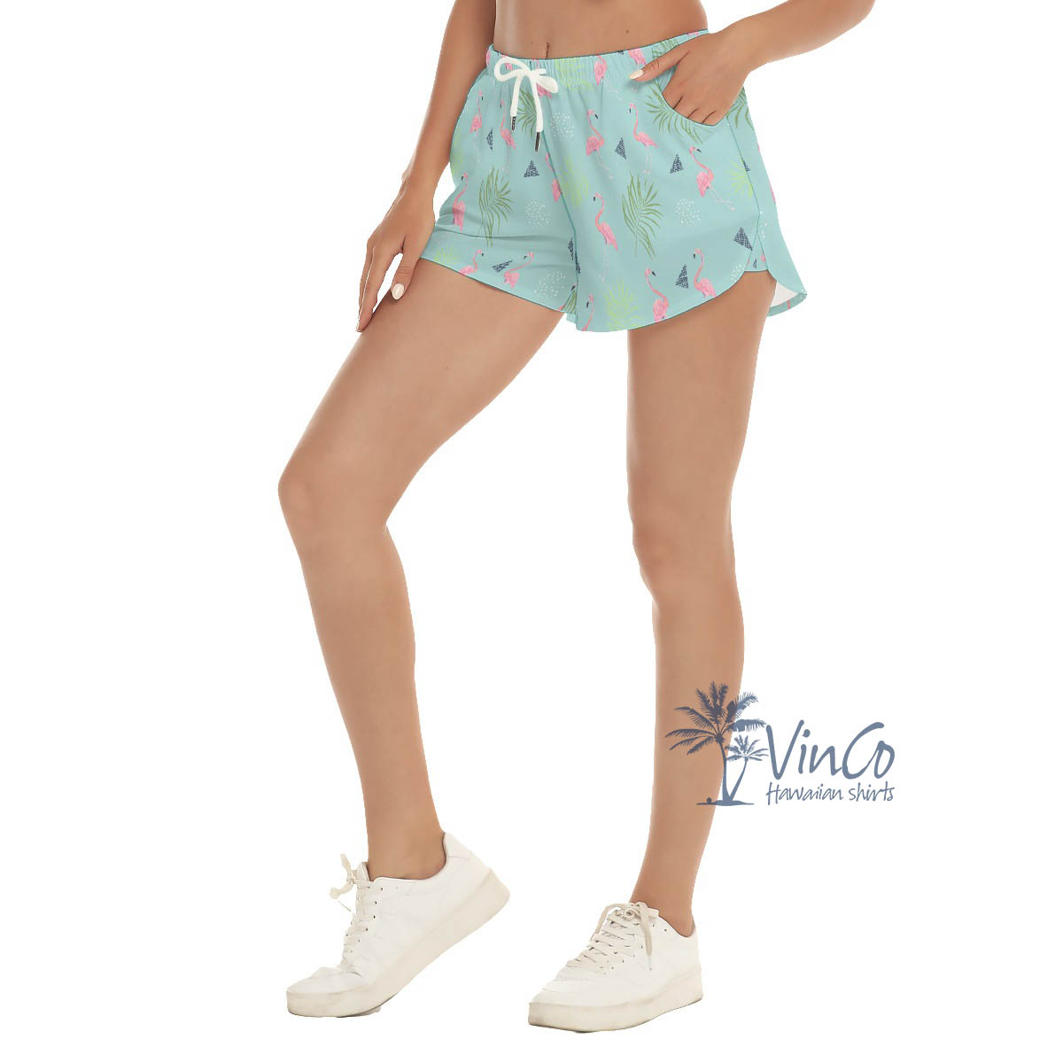 Women's Flamingo Aloha Beach Shorts