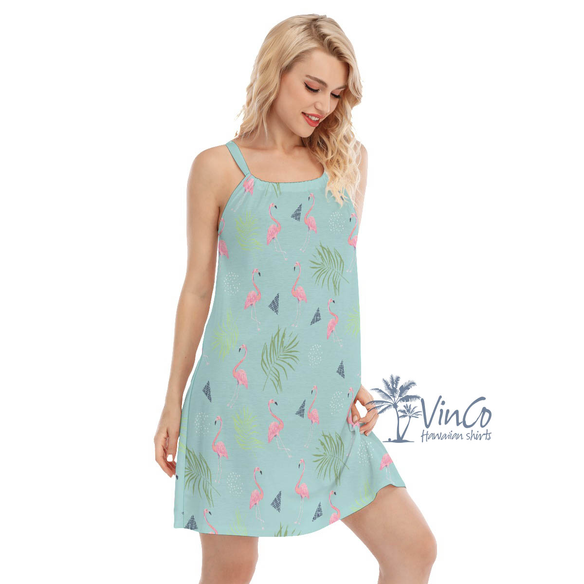 Pink Flamingo Aloha Dress For Women