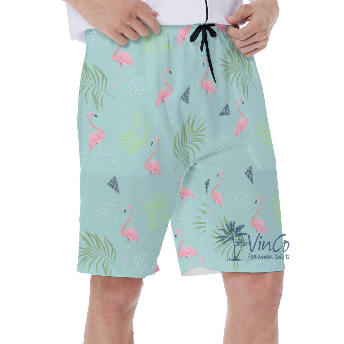 Blue Flamingo Aloha Swim Wear Shorts For Men