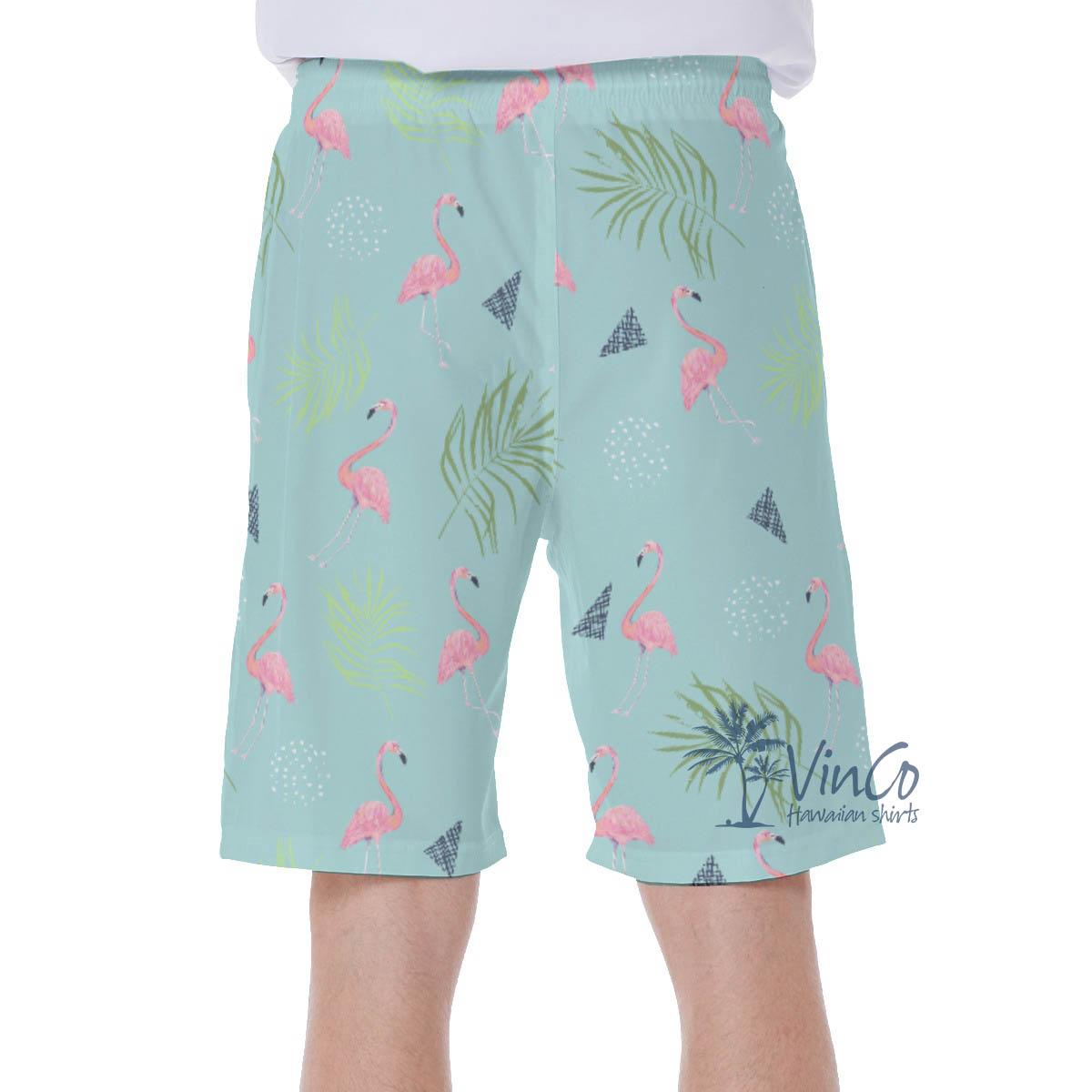 Blue Flamingo Aloha Swim Wear Shorts For Men