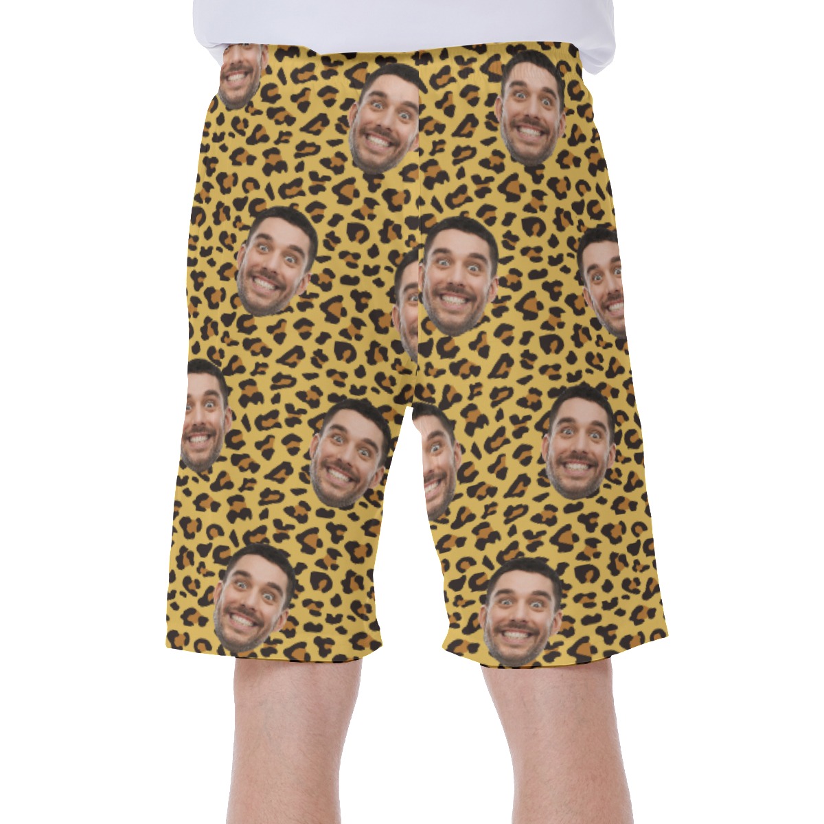 Leopard Custom Face Hawaiian Shorts For Men