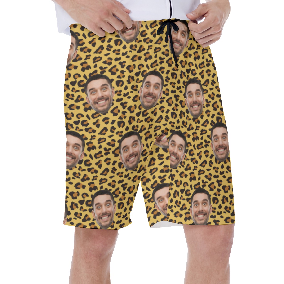 Leopard Custom Face Hawaiian Shorts For Men