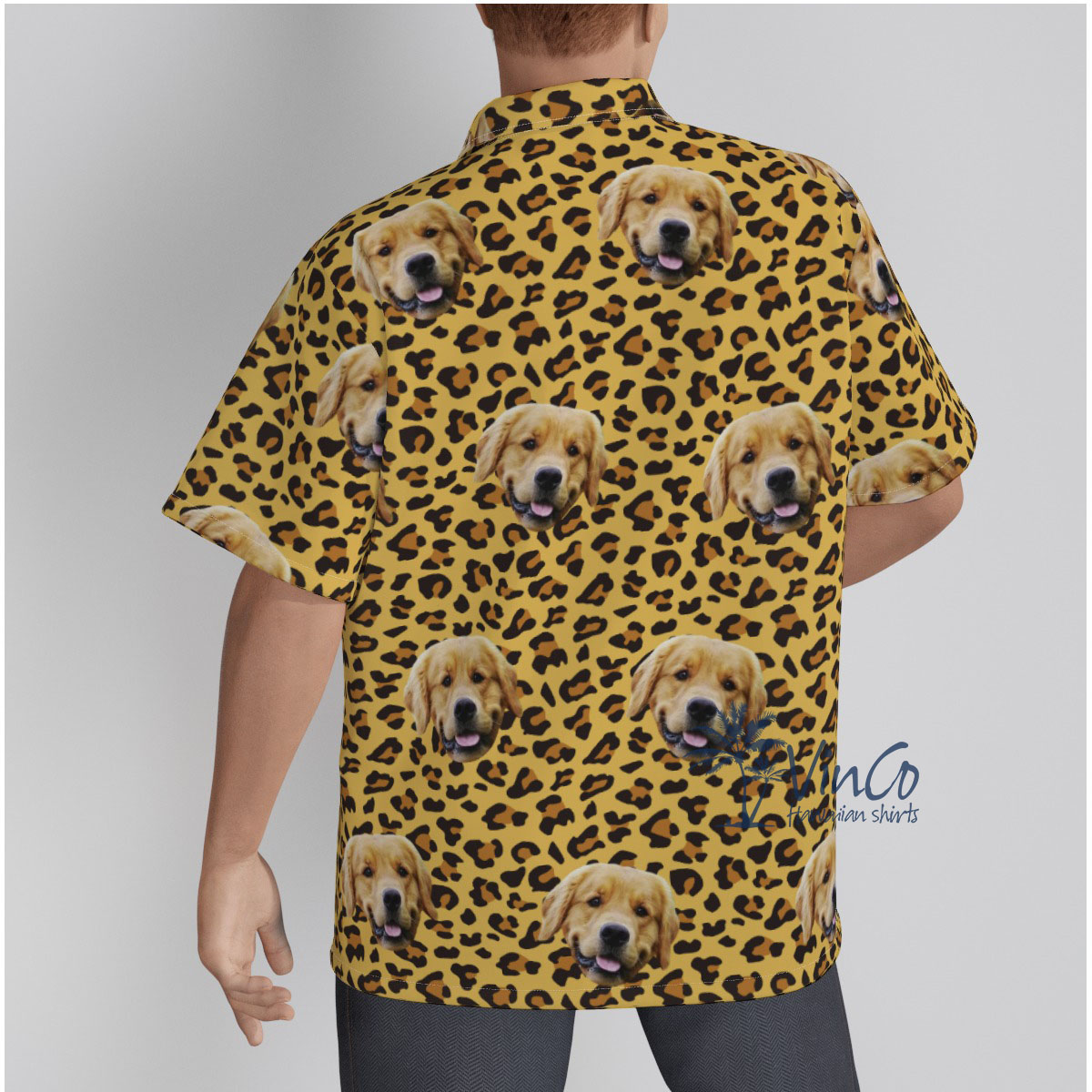 Leopard Custom Hawaiian Shirt With Dog Face