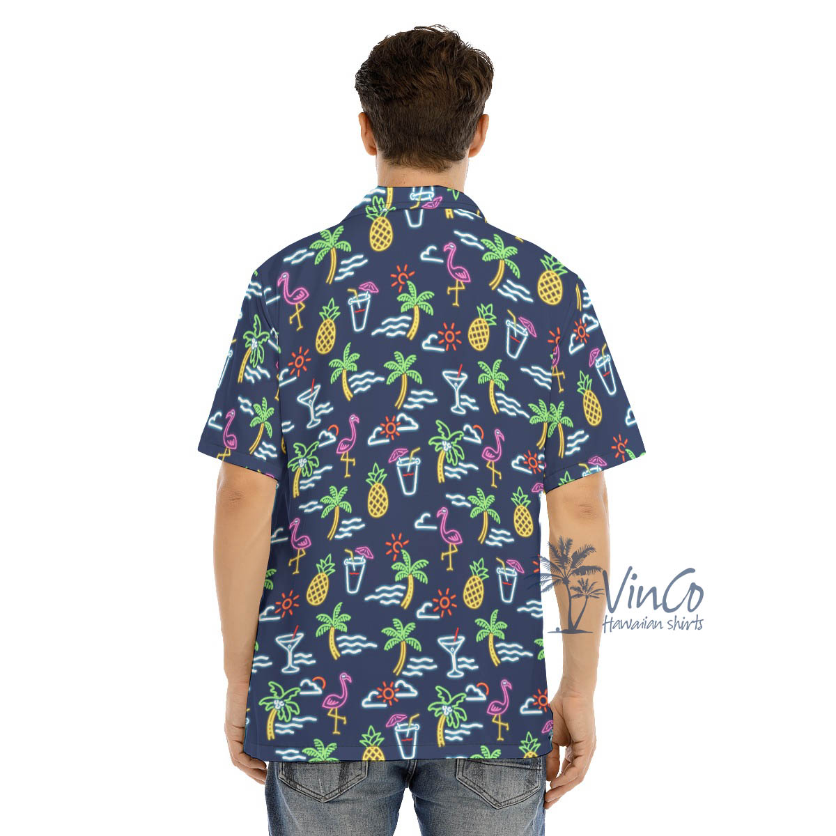 Beach Party Flamingo Hawaiian Shirts For Men
